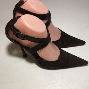 Escada Shoes  Brown Size 39.5 Suede Leather SB-BH